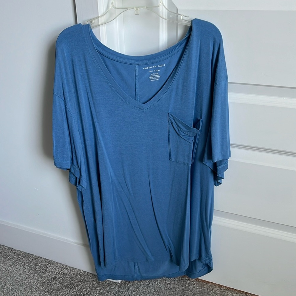 American Eagle Soft & Sexy Oversized Pocket T-Shirt